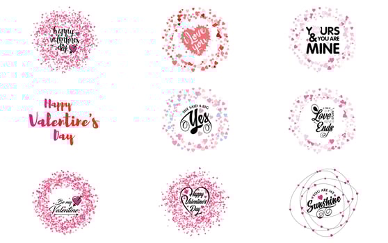 Love word art design with a heart-shaped background and a sparkling effect vector