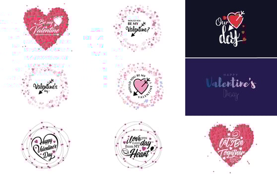 Be My Valentine Valentine's holiday lettering for greeting card vector