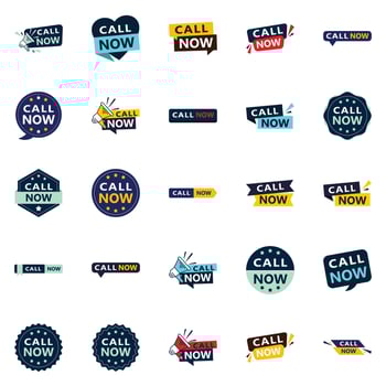 25 High quality Typographic Designs for a professional calling promotion Call Now vector