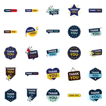 25 Unique Vector Elements for Personalized Thank You Messages