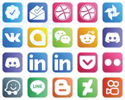 20 Social Media Icons for Your Business such as yahoo. pocket. reddit and professional icons. Customizable and unique vector