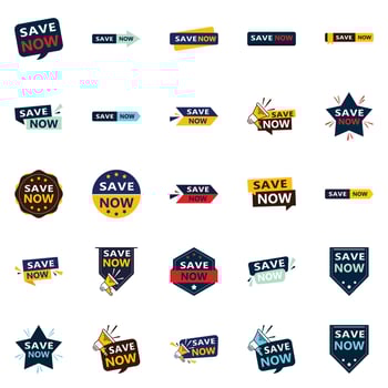 25 Versatile Typographic Banners for promoting savings in different contexts vector