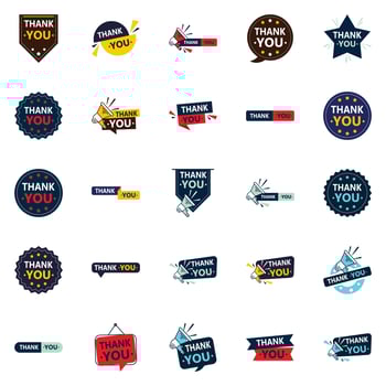 Express Your Gratitude with 25 Professional Vector Designs