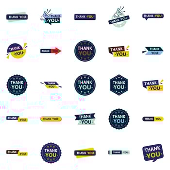 25 High Quality Vector Elements for Saying Thank You