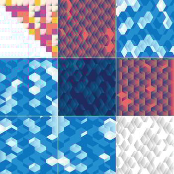 Abstract geometric pattern set vector