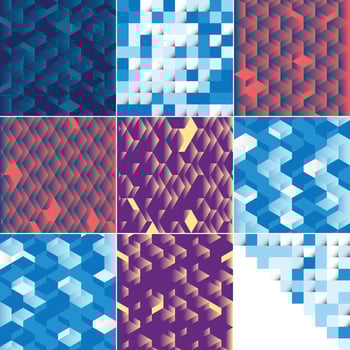 Vector background with an illustration of an abstract texture featuring squares suitable for use as a pattern design in banners. posters. flyers. cards. postcards. covers. and brochures