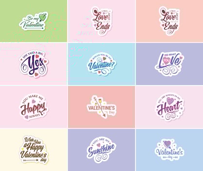 Valentine's Day Graphics Stickers to Share Your Love and Affection vector