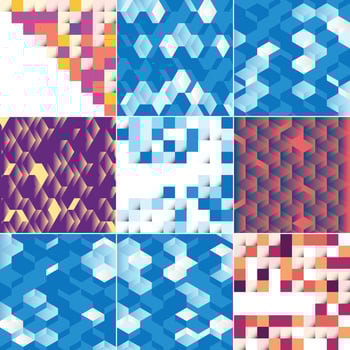Abstract geometric pattern set vector