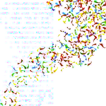 Confetti Falling Vector. Bright Explosion Isolated On White. Background For Birthday, Anniversary, Party, Holiday Decoration. vector