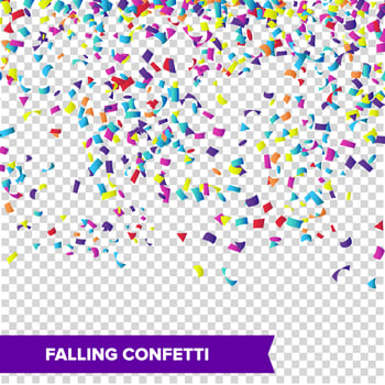 Confetti Falling Vector. Bright Explosion Isolated On White. Background For Birthday, Anniversary, Party, Holiday Decoration. vector