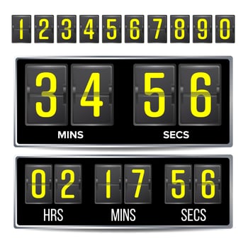 Flip Countdown Timer Vector