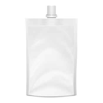 Blank Doypack Vector. Realistic White Doy-pack vector