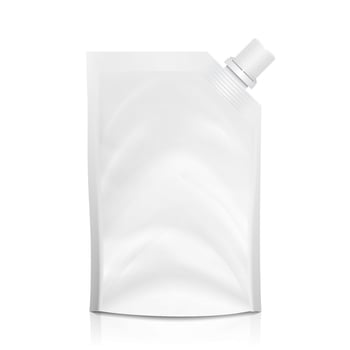 Blank Doypack Vector. Realistic White Doy-pack vector