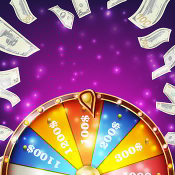 Wheel Of Fortune Banner Vector. Win Fortune Roulette 3d Victory Object. Winner Bright Background. Illustration vector