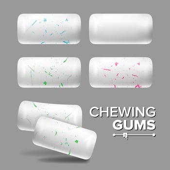Realistic Chewing Gum Vector. Isolated Illustration vector