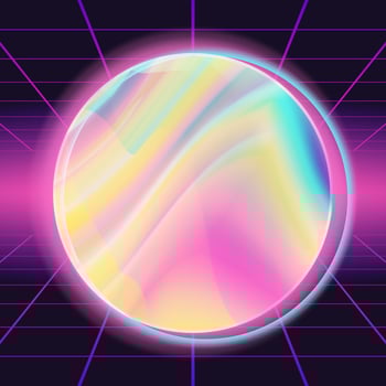 80s Background Vector. For Trendy Modern Design. Neon Presentation Rainbow. Illustration vector