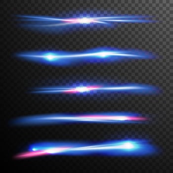 Blue Glow Light Effect Vector. Magic Flash Energy Neon Ray. Wave Line. Good For Banners, Brochure, Christmas Concept. Isolated Background Illustration vector
