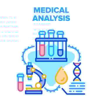 Medical Analysis Vector Concept Color Illustration