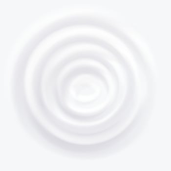 Milk Splash Vector. Cream Clean Circle Waves. Falling Drop. Realistic Illustration vector