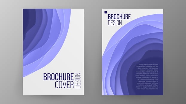 Business Brochure Design Vector. Cover Design Layout. Paper Cut Brochure. Ilustration vector