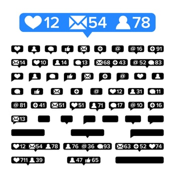 Notifications Icons Template Vector. vector