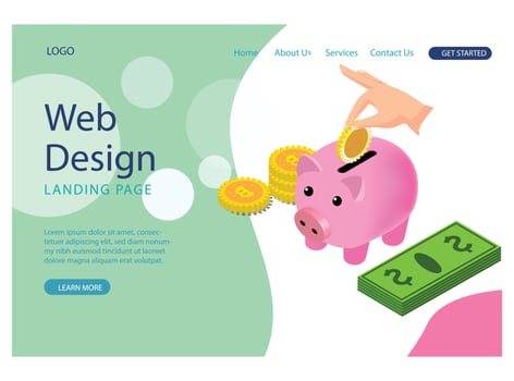 Online banking modern flat design isometric concept. Electronic bank and people concept. Landing page template. Conceptual isometric vector illustration Suitable for Diagrams, Infographics, Game Asset
