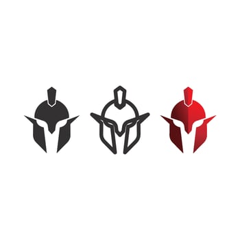 spartan and gladiator helmet logo icon designs vector set