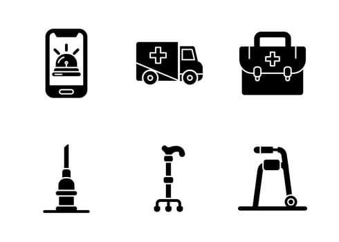 Nursing Home Vector Icon Set