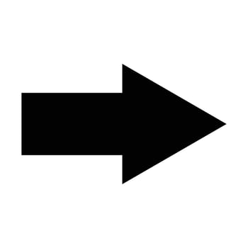 Arrow symbol isolated flat design vector illustration.