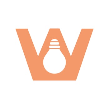 Letter W Electric Logo Combine With Electric Bulb Icon Vector Template. Light Bulb Logotype Sign Symbol