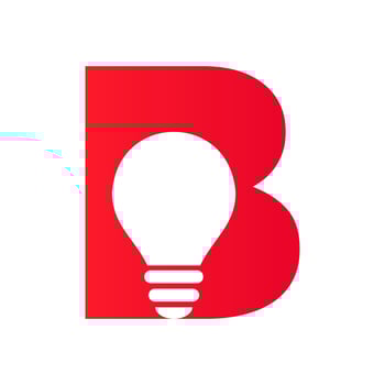 Letter B Electric Logo Combine With Electric Bulb Icon Vector Template. Light Bulb Logotype Sign Symbol
