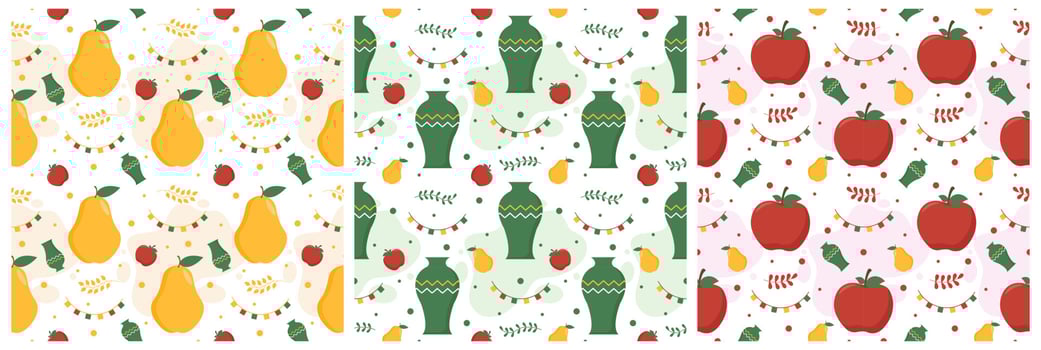 Set of Black History Month Seamless Pattern of African American Holiday in Template Hand Drawn Cartoon Flat Design Illustration vector
