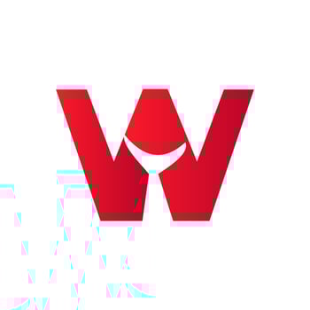 Letter W Whale Tail Logo Vector Template. Whale Tail Concept On Sea Water Element