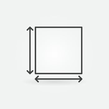 Perimeter vector Dimension concept icon in outline style