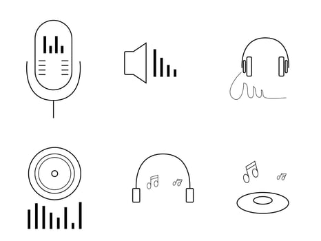 audio icon vector illustration flat design