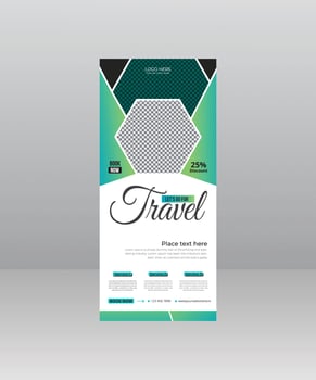 Tours And Travel Roll Up Banner vector