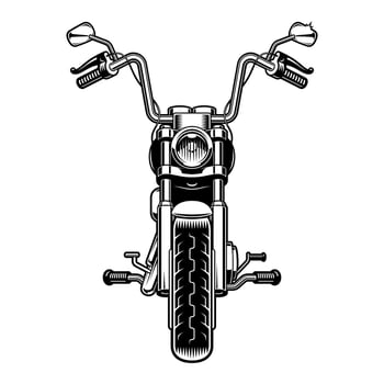 Black and white vector illustration a motorcycle