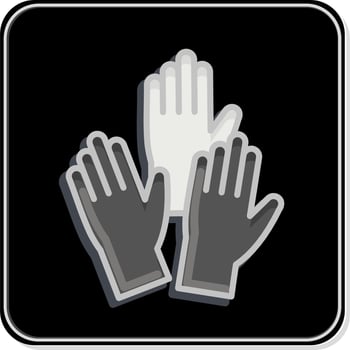 Icon Emergency. related to Volunteering symbol. Glossy Style. Help and support. friendship vector