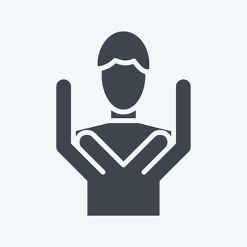 Icon Care. related to Volunteering symbol. glyph style. Help and support. friendship vector