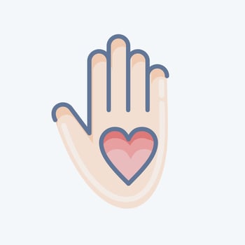Icon Volunteering. related to Volunteering symbol. doodle style. Help and support. friendship vector