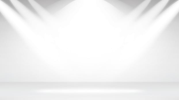 Empty White Photo Studio Interior Background. Studio Backdrop. Vector Illustration.