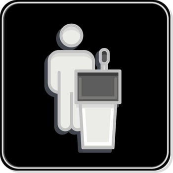 Icon Political Volunteering. related to Volunteering symbol. Glossy Style. Help and support. friendship vector