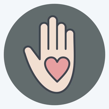 Icon Volunteering. related to Volunteering symbol. color mate style. Help and support. friendship vector