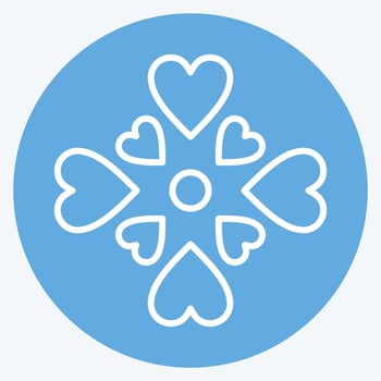 Icon Love. related to Volunteering symbol. blue eyes style. Help and support. friendship vector