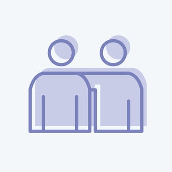 Icon Mentoring. related to Volunteering symbol. two tone style. Help and support. friendship vector