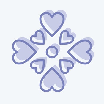 Icon Love. related to Volunteering symbol. two tone style. Help and support. friendship vector