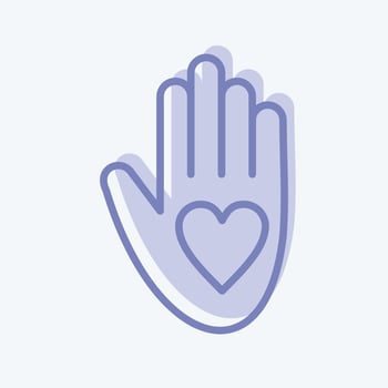 Icon Volunteering. related to Volunteering symbol. two tone style. Help and support. friendship vector