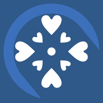 Icon Love. related to Volunteering symbol. long shadow style. Help and support. friendship vector