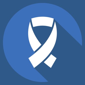 Icon Awareness. related to Volunteering symbol. long shadow style. Help and support. friendship vector