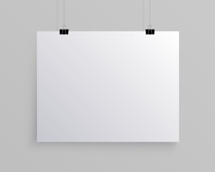Landscape Empty Sheet of Papper Mockup vector